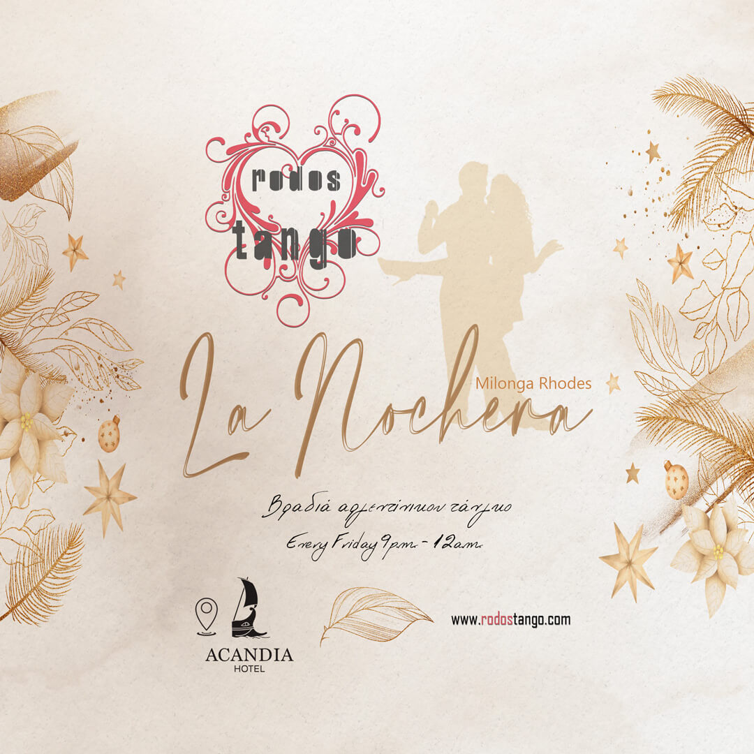 29.12.2023 Βραδιά αργεντίνικου τάνγκο Milonga "La Nochera"  Tango in Rhodes 